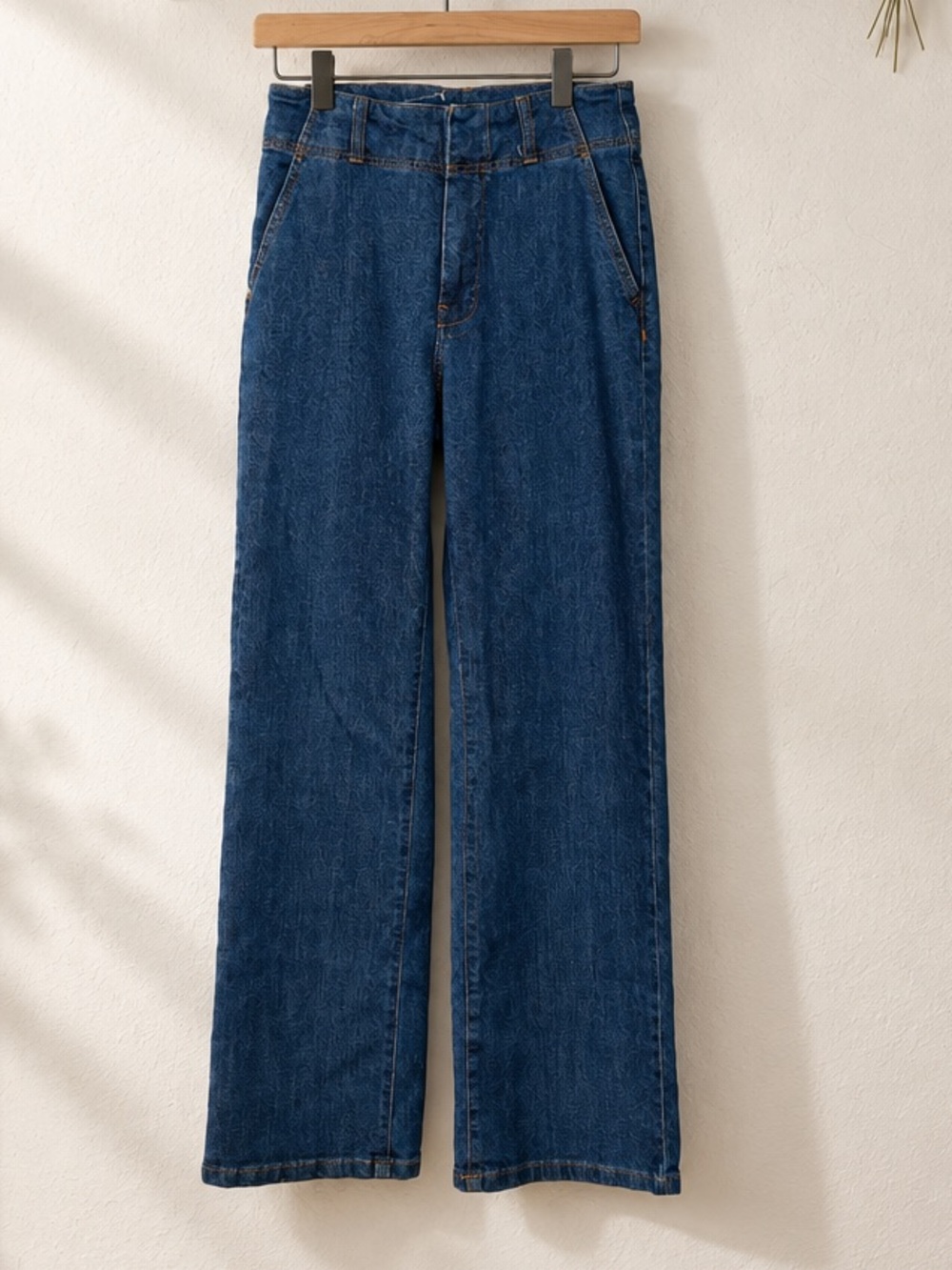 Pilcro Anthropologie Jeans Womens Size 27 Wide Leg Dark Wash Trouser High Rise
